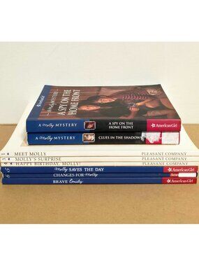 American Girl Molly 8 Books 2 Mysteries Emily Pleasant Company WWII White Covers